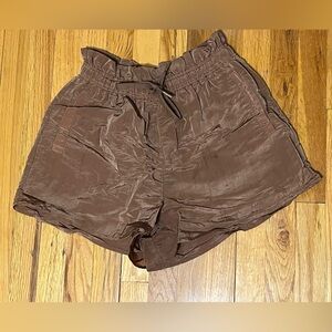 Varley Copper Satin Shorts